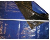 Plachtovina PE 200g/1m² modro/�ern� - cena za 100 bm